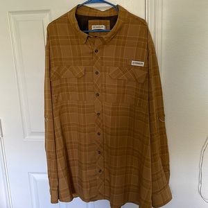 Magellan Outdoors long sleeve dark yellow shirt, 3xl
